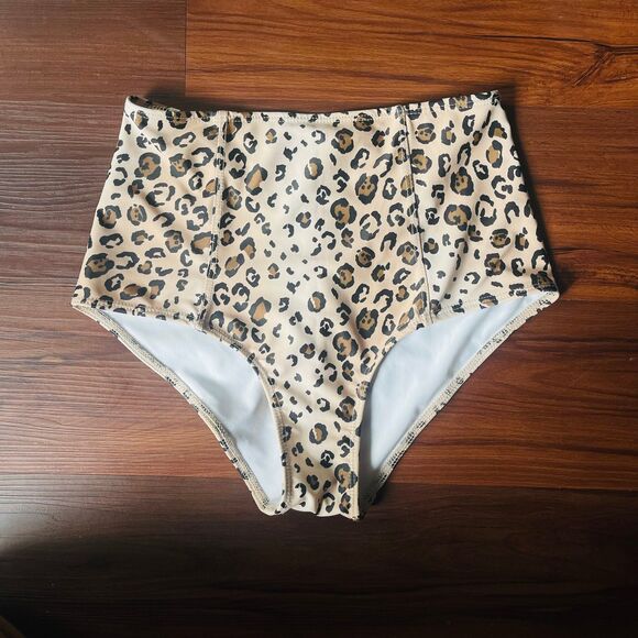 REFORMATION Malibu Leopard High-waisted Bikini Swimsuit Set XS / Small - Picture 6 of 9